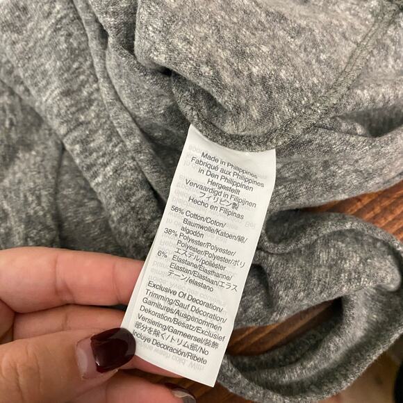 NEW Madewell Crewneck Short Sleeve Thong Bodysuit Gray Size XXL - Picture 5 of 9